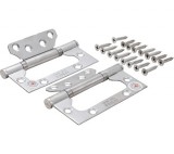 BGS DIY Csuklópánt-készlet | nemesacél | helytakarékos beépítéshez | 100 x 50 mm | 2 darabos (BGS 80909)