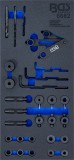 BGS technic 1/3 Szerszámtálca szerszámkocsihoz: 28 darabos hengerfej fúrószár és fúrósablon készlettel (BGS 6682)