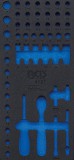 BGS technic 1/3 szerszámtálca szerszámkocsihoz (408x189x32 mm), üresen: 50 részes dugókulcs és hajtószár készlethez,1/4" (nem tartozék) (BGS 4127-1)