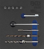 BGS technic 10 részes menetjavító készlet Mercedes-Benz CDI motorok injektor rögzítő csavarjaihoz, 1/6-os szerszámtálcában (BGS 9538)