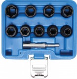 BGS technic 10 részes speciális csavarkiszedő készlet , 10-19mm, 1/2" (BGS 5266)