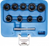 BGS technic 10 részes speciális csavarkiszedő készlet , 10-19mm, 3/8" (BGS 5265)