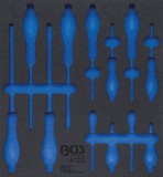 BGS technic 2/3 Szerszámtálca szerszámkocsihoz, üresen: 12 részes csavarhúzó készlethez (nem tartozék) (BGS 4122-1)