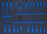 BGS technic 3/3 Szerszámtálca szerszámkocsikhoz, üresen: csavarhúzók számára (nem tartozék) (BGS 4014-5)