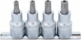 BGS technic 4 részes biztonsági Torx bit dugókulcs készlet, fúrt, 1/2", T40-T55 (BGS 8885)