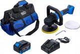 BGS technic Akkumulátoros polírozó és köszörűgép készlet | szénkefe nélküli | 18 V | akkumulátorral és gyorstöltővel (7395)