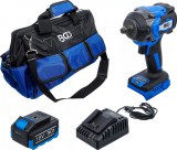 BGS technic Akkumulátoros ütvecsavarozó készlet | kefe nélküli | 550 Nm | 18 V | akkumulátorral és gyorstöltővel (7390)