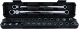 BGS technic Csillagkulcs- és racsnis dugókulcskészlet | extra hosszú | 27 darabos (74274)