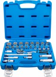 BGS technic Dugókulcs készlet Super Lock profillal, 3/8”, 6–24 mm, 26 részes, 90 fogú racsnival (BGS 2227)