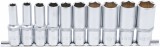 BGS technic Dugókulcsfej készlet hosszú colos hatszög fejekkel, 1/2”, 3/8”–15/16”, 10 részes (BGS 2435)