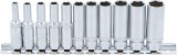 BGS technic Dugókulcsfej készlet hosszú hatszög fejekkel, 1/4”, 4–13 mm, 11 részes (BGS 2221)