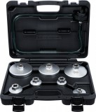 BGS technic Olajszűrőkulcs készlet leeresztő tömlővel, VAG, BMW, Citroën, Peugeot, Ford, Mercedes-Benz, Opel, Volvo, 8 darabos (BGS 72054)