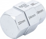 BGS technic Speciális dugókulcs fej motorkerékpárokhoz, 19-22-24 mm (BGS 5059)