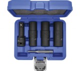 BGS technic Speciális levegős, fordítóbetétes dugókulcskészlet | hatszögletű és csavarhúzó 17 - 19 - 21 mm | 12,5 mm (1/2") | 3 darabos (BGS 7467)