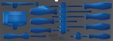 BGS technic Szerszámtálca a BGS 3312 szerszámosládához, üresen: 41 részes csavarhúzó, bit és mágneses felszedő készlethez (nem tartozék) (BGS 3343-1)