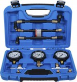BGS technic Üzemanyag- és kompressziónyomás-tesztelő készlet | Motorkerékpárokhoz | 11 darabos (74355)