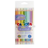 Bi-Color 12db-os pasztell színű két végű színes ceruza szett - Carioca