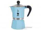 Bialetti 5042 Rainbow kotyogós kávéfőző, világoskék 3 adagos