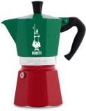 Bialetti 5323 Moka Express Italia 6 személyes kotyogós kávéfőző Zöld-Fehér-Piros