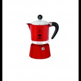 Bialetti Rainbow 6 személyes kotyogós kávéfőző piros (4963) (B4963) - Kotyogós kávéfőzők