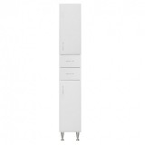 Bianca Plus 30 magas szekrény 2 ajtóval, 2 fiókkal, magasfényű fehér színben, jobbos