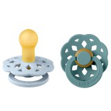 BIBS játszócumi – Boheme natúr kaucsuk 0-6 hó pasztellkék és óceán 2 db