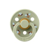 BIBS játszócumi - Studio Méhecskék Colour natúr kaucsuk 0-6 hó zsálya 1db tasakban