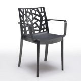 Bica MATRIX fekete műanyag szék karfával (23 db)