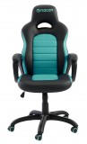 Bigben - Nacon Nacon CH-350, Műbőr, 78,5 cm, Max. 100 kg, Állítható háttámla, Fekete-Tűrkíz, Gamer szék