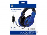 Bigben V3 PS4 sztereó gamer headset, kék