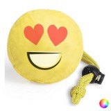 BigBuy Emoji Szív nylon válltáska, sárga (40x38 cm)
