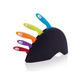 BigBuy Színes vágóeszköz szett, elegáns tartóval (5 db-os készlet)