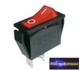 Billenő kapcsoló 2pol./2pin ON-OFF 250V/15A - átlátszó piros