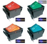 Billenő kapcsoló 2pol./4pin ON-OFF 250V/15A - átlátszó