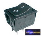 Billenő kapcsoló 2pol./4pin ON-OFF 250V/15A - fekete.