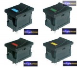 Billenő kapcsoló 2pol./4pin ON-OFF 250V/3A (LED)