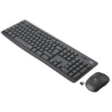 Billentyűzet+egér vezeték nélküli Silent HUN fehér Logitech MK295