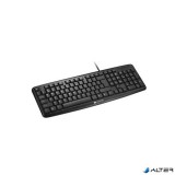 Billentyűzet, vezetékes, USB, HUN, CANYON 'KB-1', fekete