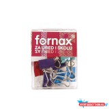 Binderkapocs 19mm, BC-30, 10 db mûanyag dobozban, Fornax színes