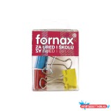 Binderkapocs 25mm, BC-31, 4 db mûanyag dobozban, Fornax színes