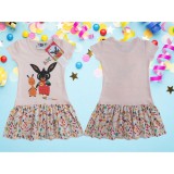 Bing nyuszis pamut ruha - barack színű (116)