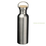 Bingöl fém kulacs, szivárgásmentes bambusz fedő, 800ml