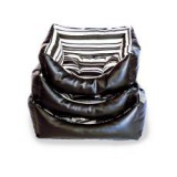 BIO-ZOO s.a. Kutyaágy bőrből - fekete, téglalap forma, S