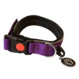 BIO-ZOO s.a. Neoprén nyakörv kutyáknak, lila, 38 – 45 cm