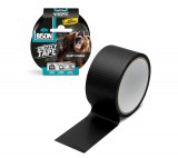 BISON Grizzly szupererős szöveterősített ragasztószalag - fekete - 10 m