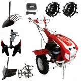 Bisonte BTA-16SG kapálógép  420ccm 16Le, Sebesség: 2 előre - 1 hátra, 2x5 kapatag, gumikerekekkel, vaskerékkel, váltvaforgatós ekével, üzemóra számlálóval, burgonya kiszedő, normál eke