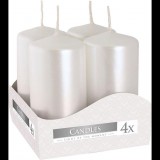 BISPOL Adventi gyertya, metál fehér 4× 80 g (5906927490007)