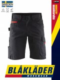 Blåkläder INDUSTRY BLACKRED technikai stretch ripstop oldalzsebes rugalmas rövidnadrág - Blaklader munkaruha