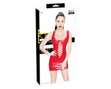 Black Level - fűzős lakk miniruha (piros)