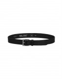 BLACK MIL-TEC® NAPPA-LEATHER BELT - bőr öv, fekete